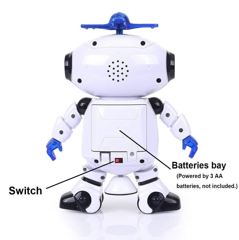 Quirky Kidz Bot Robot Pioneer – Dancing Robot Toy with Colorful Lights, Music & 360° Movement for Boys & Girls, Fun Interactive Toy (Color May Vary)