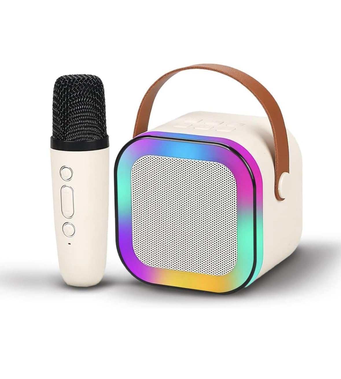 Quirky Kidz Rechargeable Karaoke Mic with Speaker – Wireless Bluetooth Microphone with LED Lights, Portable Mini Singing Toy for Kids, Boys, Girls & Adults