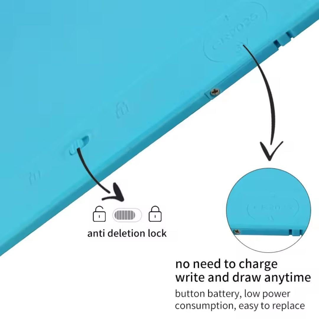 Quirky Kidz Magic Slate 8.5-Inch LCD Writing Tablet – Reusable Drawing Pad with Stylus for Kids & Adults, Electronic Doodle Board for Writing, Sketching & Learning