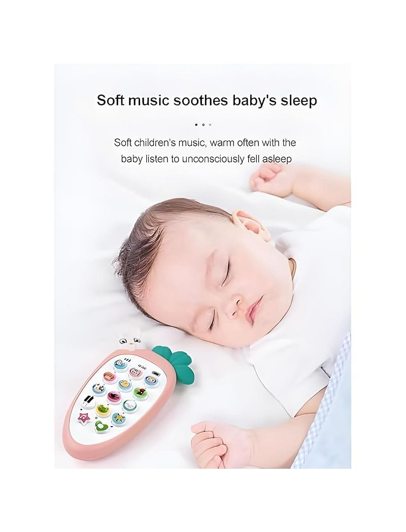 Quirky Kidz Radish Style Rabbit Face Toy Phone – Pretend Play Cell Phone for Toddlers with Lights, Music & Ringtones, Birthday Gift for Boys & Girls (Multicolor)