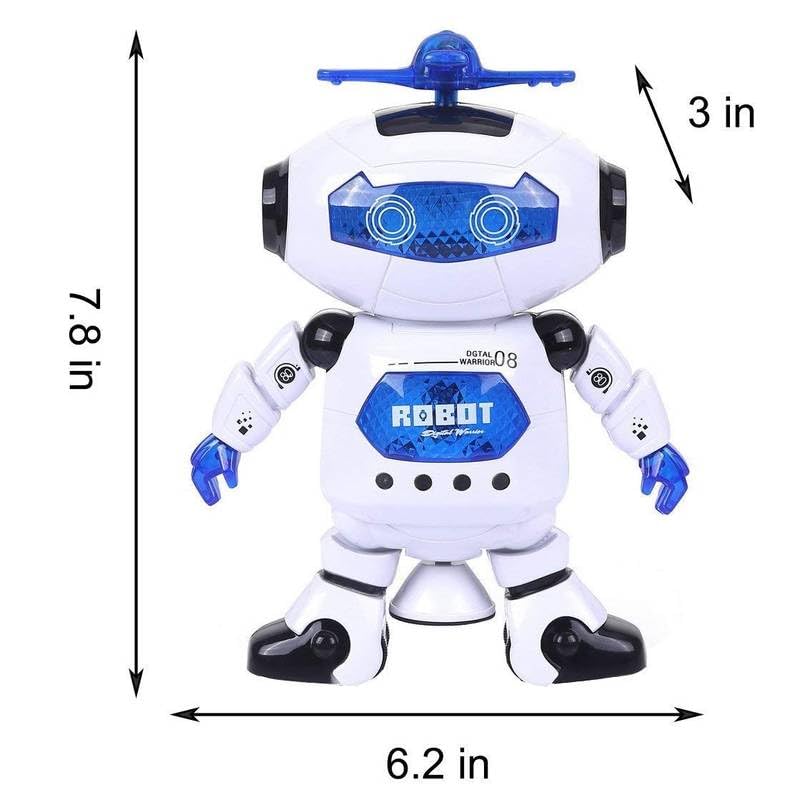 Quirky Kidz Bot Robot Pioneer – Dancing Robot Toy with Colorful Lights, Music & 360° Movement for Boys & Girls, Fun Interactive Toy (Color May Vary)