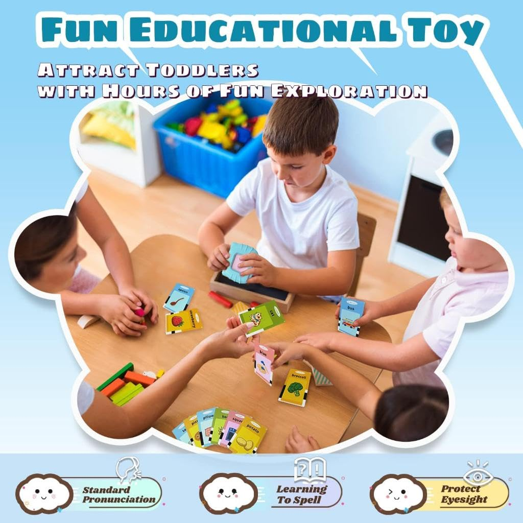 Quirky Kidz Talking Flash Cards – Montessori Toys for Toddlers | Rechargeable Educational Learning Toy for 2+ Year Old Boys & Girls | Speech Development & Early Learning Tool