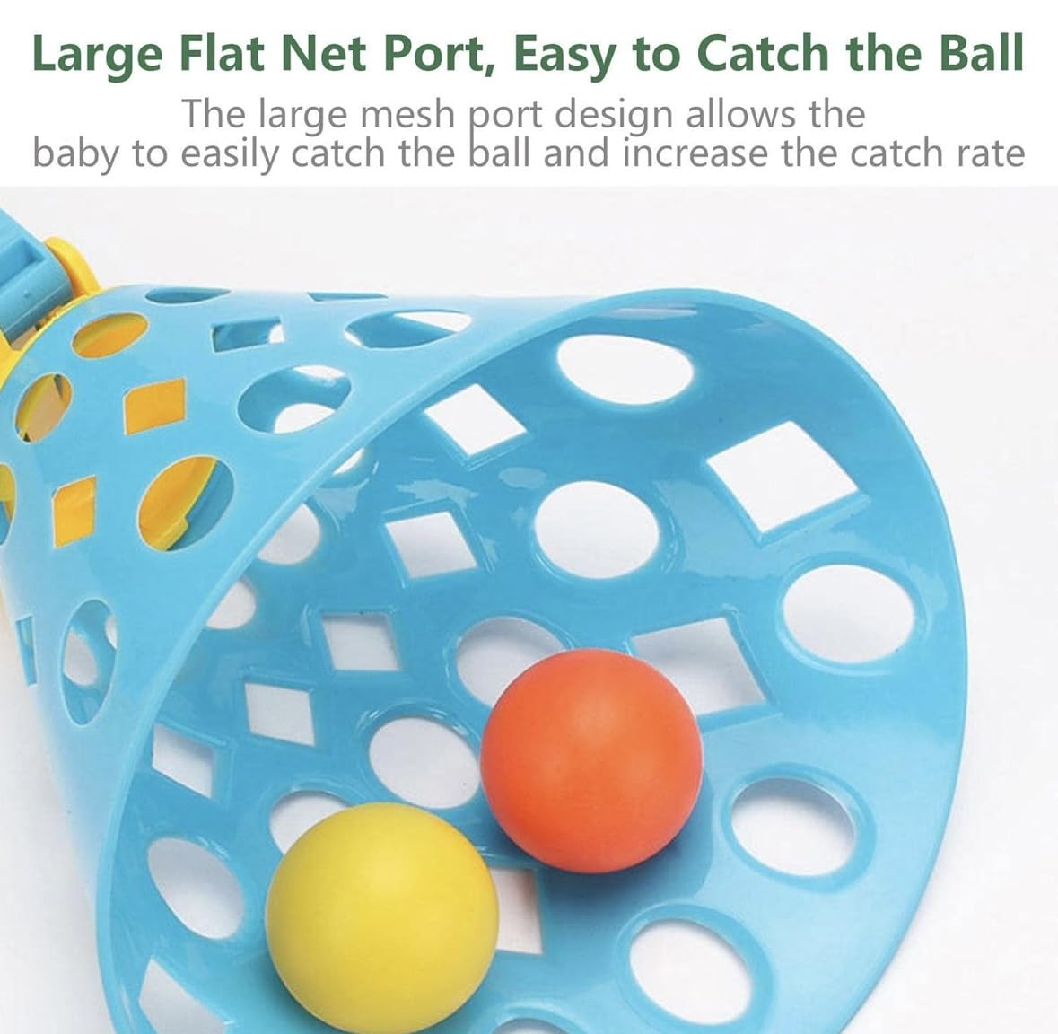 Quirky Kidz Click and Catch Twin Ball Launcher Game with 3 Balls | Indoor Outdoor Toy Set | Pop & Catch Ball Play Fun for Boys & Girls - Multicolor