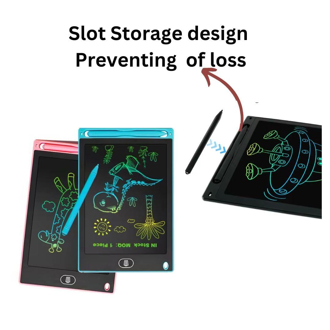 Quirky Kidz Magic Slate 8.5-Inch LCD Writing Tablet – Reusable Drawing Pad with Stylus for Kids & Adults, Electronic Doodle Board for Writing, Sketching & Learning