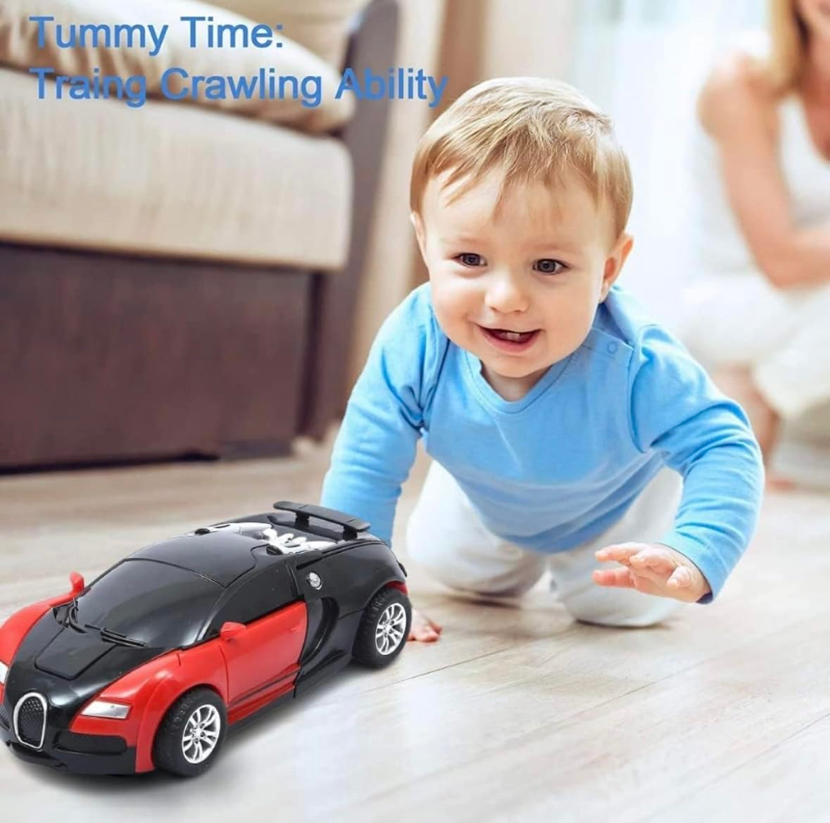 Quirky Kidz 2-in-1 Transforming Robot Car Toy for Kids | Battery Operated | Automatic Conversion | Lights & Sound | Indoor & Outdoor Play | Age 3+ (Pack of 1)