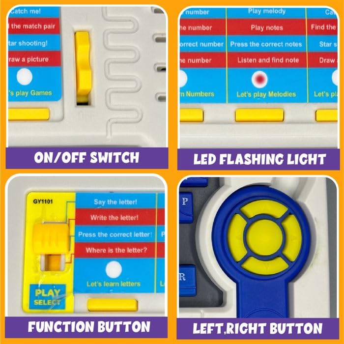 Quirky Kidz Educational Laptop Toy for Kids Age 3+ - 20 Learning Activities Including Alphabet, Math, Logic, Music & Games | Interactive Educational Computer Toy - Blue