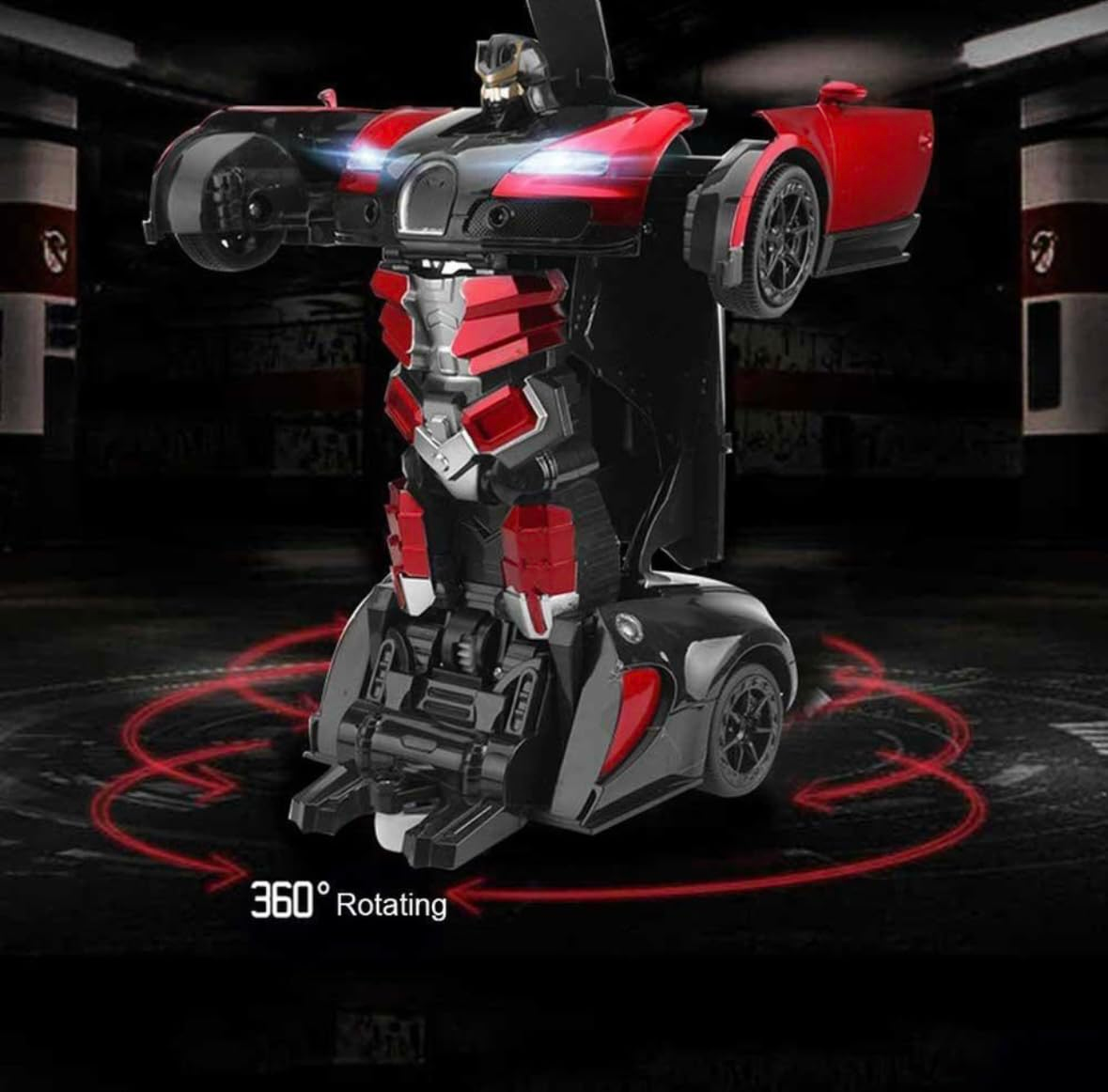 Quirky Kidz 2-in-1 Transforming Robot Car Toy for Kids | Battery Operated | Automatic Conversion | Lights & Sound | Indoor & Outdoor Play | Age 3+ (Pack of 1)