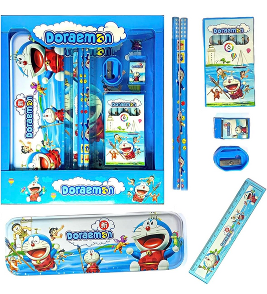 Quirky Kidz Stationery Kit Set for School Kids – Birthday Gift for Girls & Boys | Includes Pencil, Scale, Eraser, Sharpener, Crayon Set, Compass Box| Fun Multicolor Back-to-School Supply Set