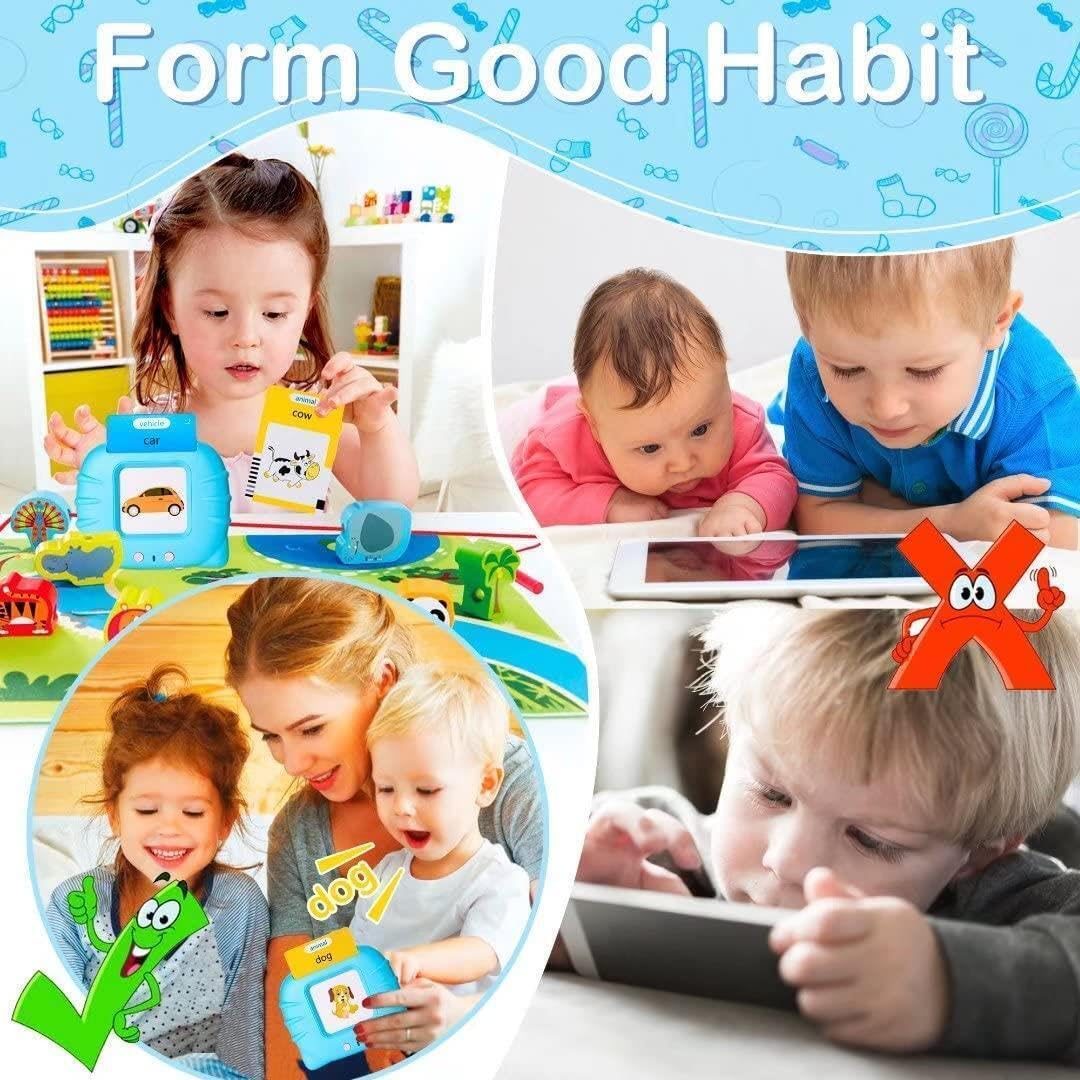Quirky Kidz Talking Flash Cards – Montessori Toys for Toddlers | Rechargeable Educational Learning Toy for 2+ Year Old Boys & Girls | Speech Development & Early Learning Tool